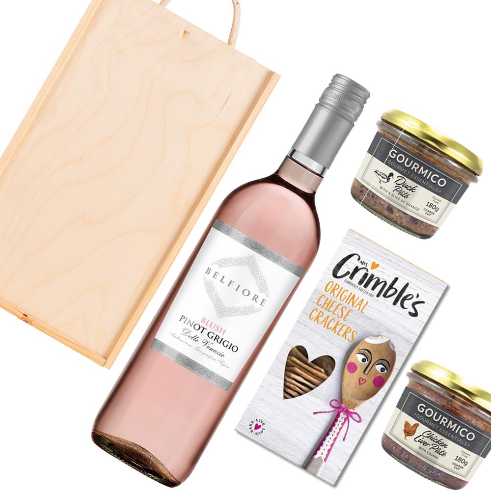 Belfiore Pinot Grigio Blush And Pate Gift Box